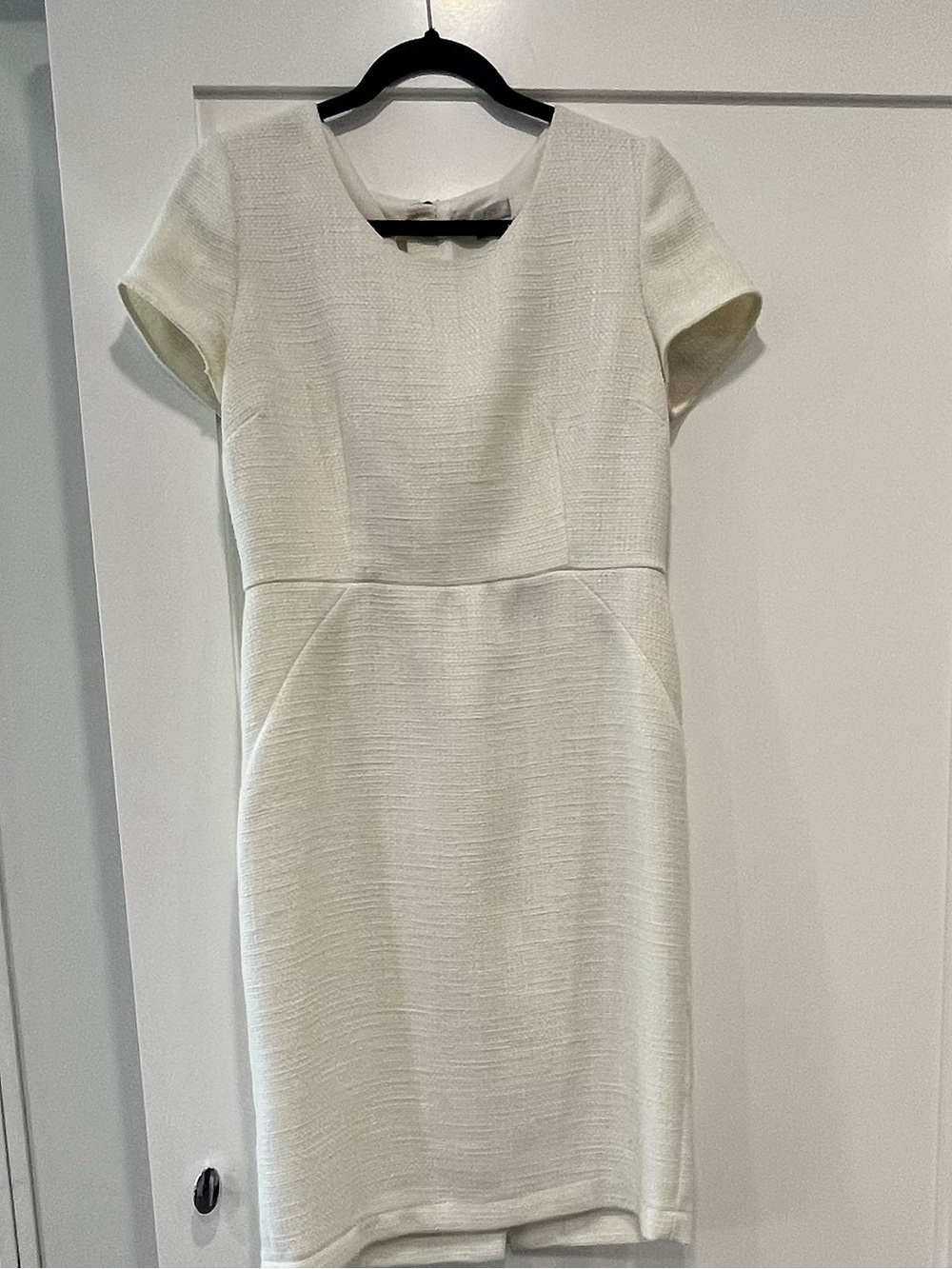 Classic Cream Short-Sleeve Dress